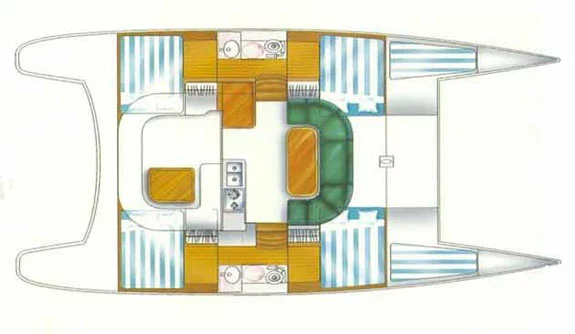 plan du catamaran Nautitech